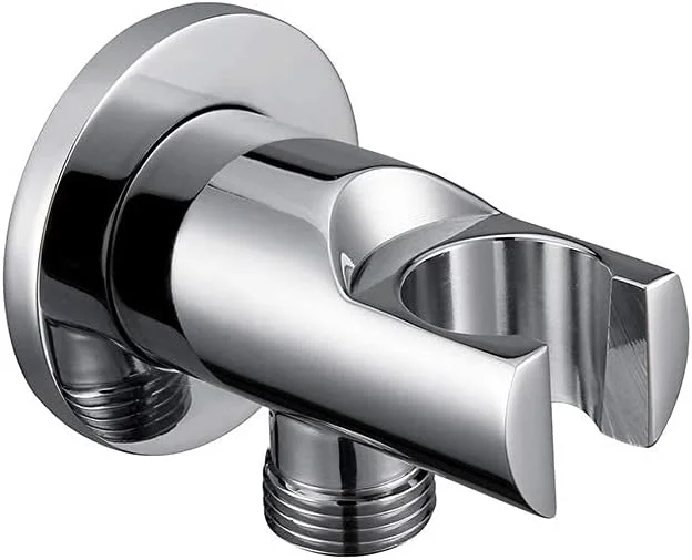 نگهدارنده سردوش گرد برنجی دستی FURLOU، اتصال 1/2 اینچی کروم، نصب دیواری، مناسب برای همه خانواده ها