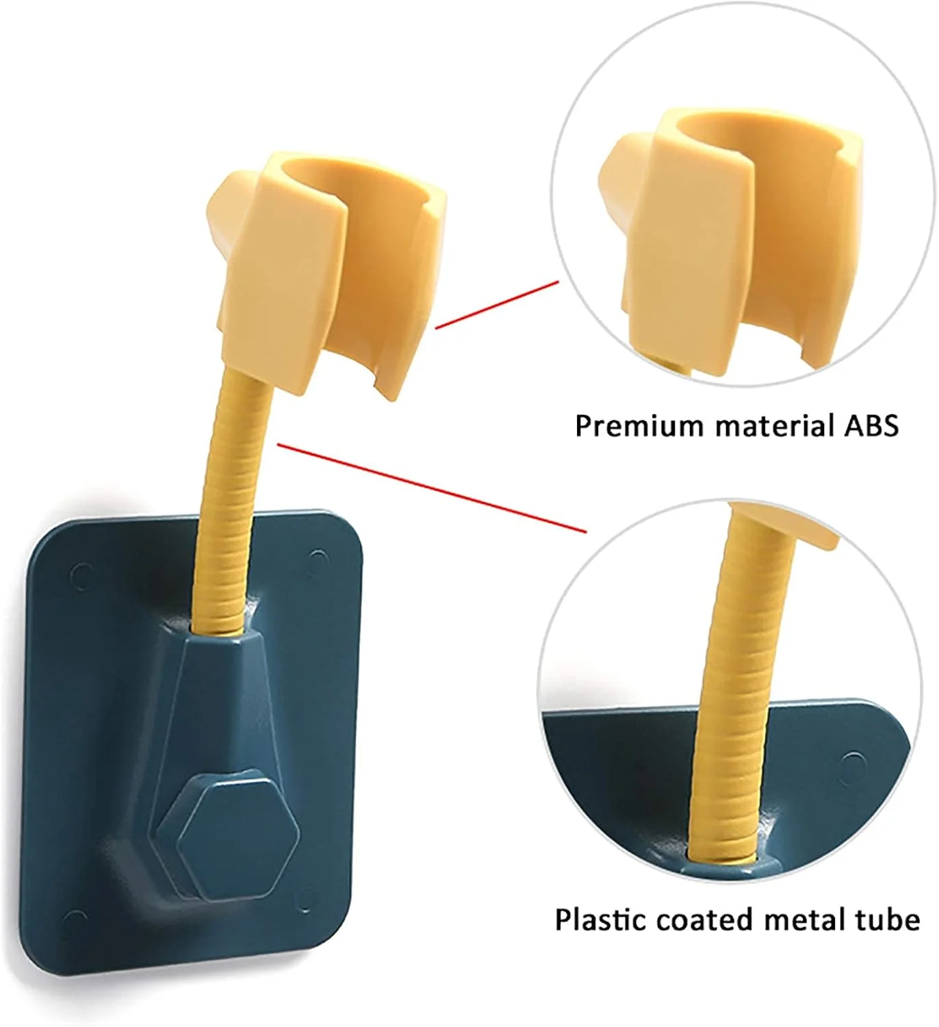 نگهدارنده سردوش قابل تنظیم FURLOU ABS، نگهدارنده سردوش دستی، نگهدارنده سردوش مربعی، آبی (رنگ: آبی)