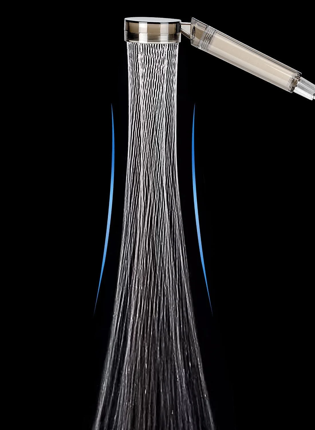 سردوش حمام Fvorie، سردوش فشار قوی با سیستم فیلتراسیون سه گانه و جلوه خط آب منحصر به فرد، سردوش دستی صرفه جویی در آب برای پوست و موی خشک، فیلتر پنبه ای PP جایگزین اشانتیون