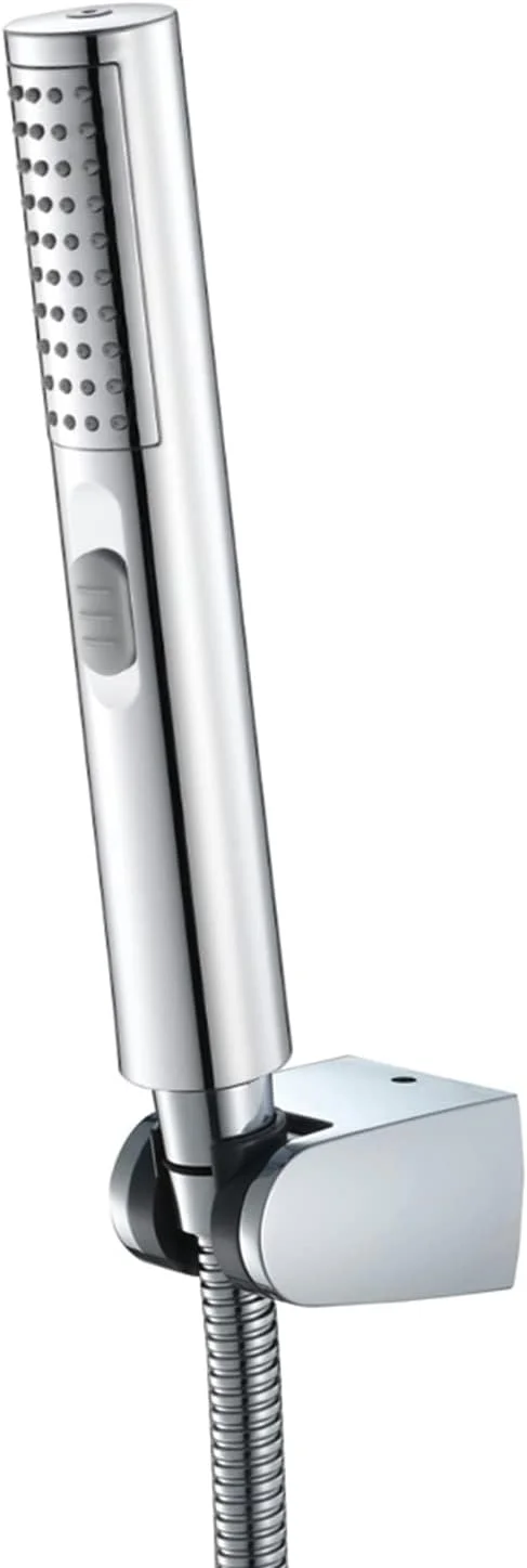 سردوش دستی GaRcan، بیضی شکل ABS، سردوش دستی دو منظوره 2 در 1، سردوش دستی با فشار بالا، میله سردوش دستی با جریان بالا با شلنگ دوش استیل 1.5 متری و نگهدارنده دوش ABS، نوع 1