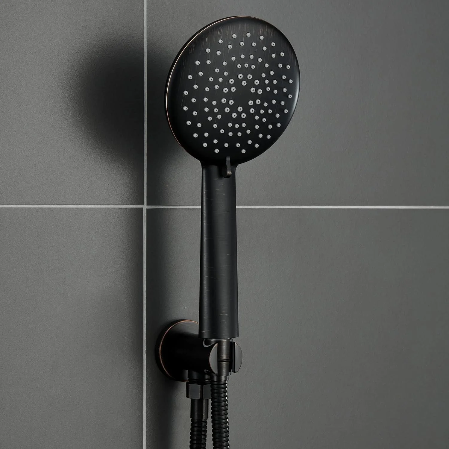 دوش دستی گابرلی با فشار قوی و 5 حالت تنظیم، رنگ برنز روغنی (فقط سر دوش)