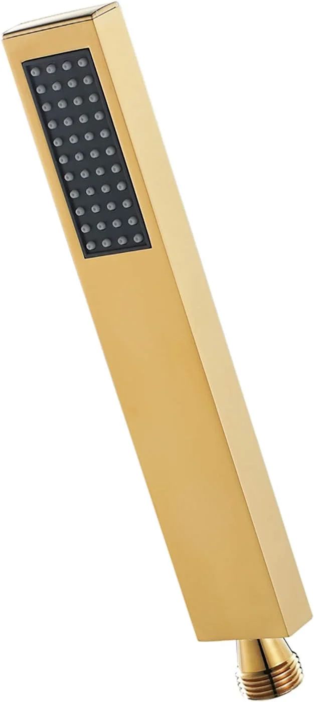 سردوش دستی GaRcan، سردوش مربعی برنجی، سردوش دستی صرفه جویی در آب، سردوش دستی تک حالته بارانی با خروجی آب سیلیکونی، طلایی زیرکونیوم برس خورده