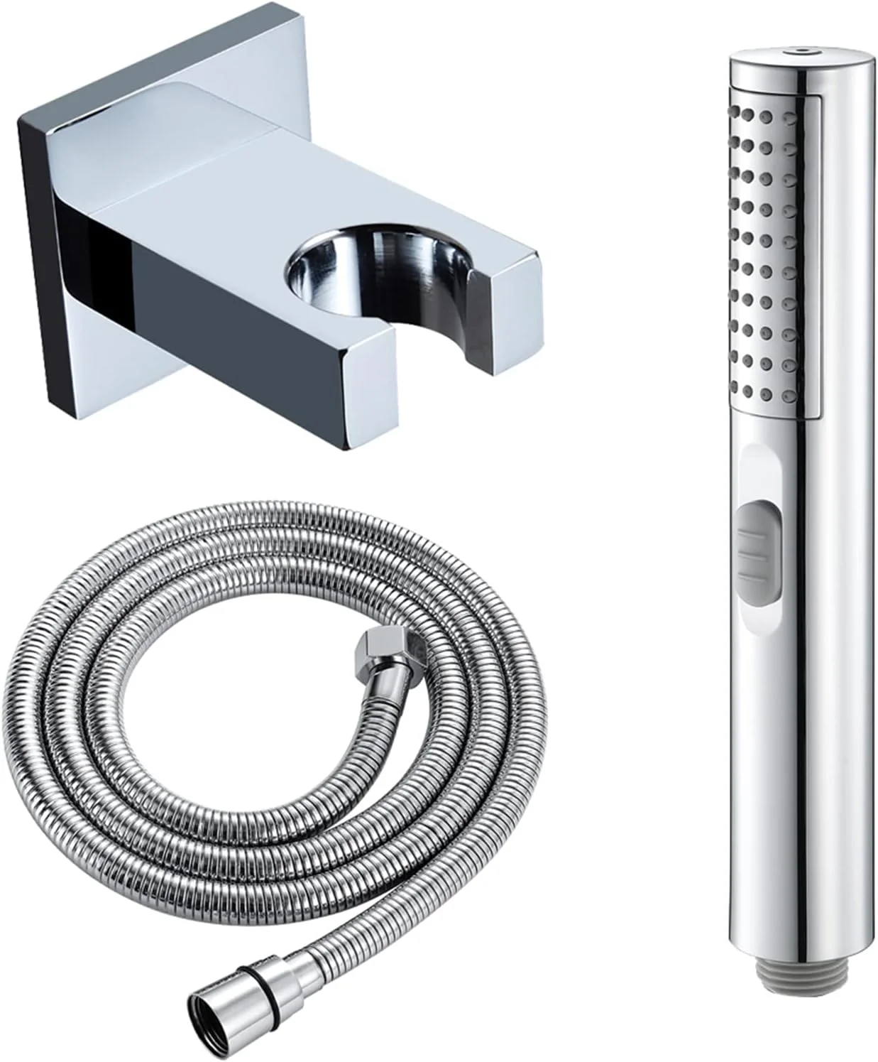 سردوش دستی GaRcan، بیضی شکل ABS 2 در 1 با عملکرد دوگانه، سردوش دستی با فشار بالا، شلنگ دوش دستی با جریان بالا به همراه شلنگ دوش استیل ضد زنگ 1.5 متری و شلنگ دوش، مدل Type2