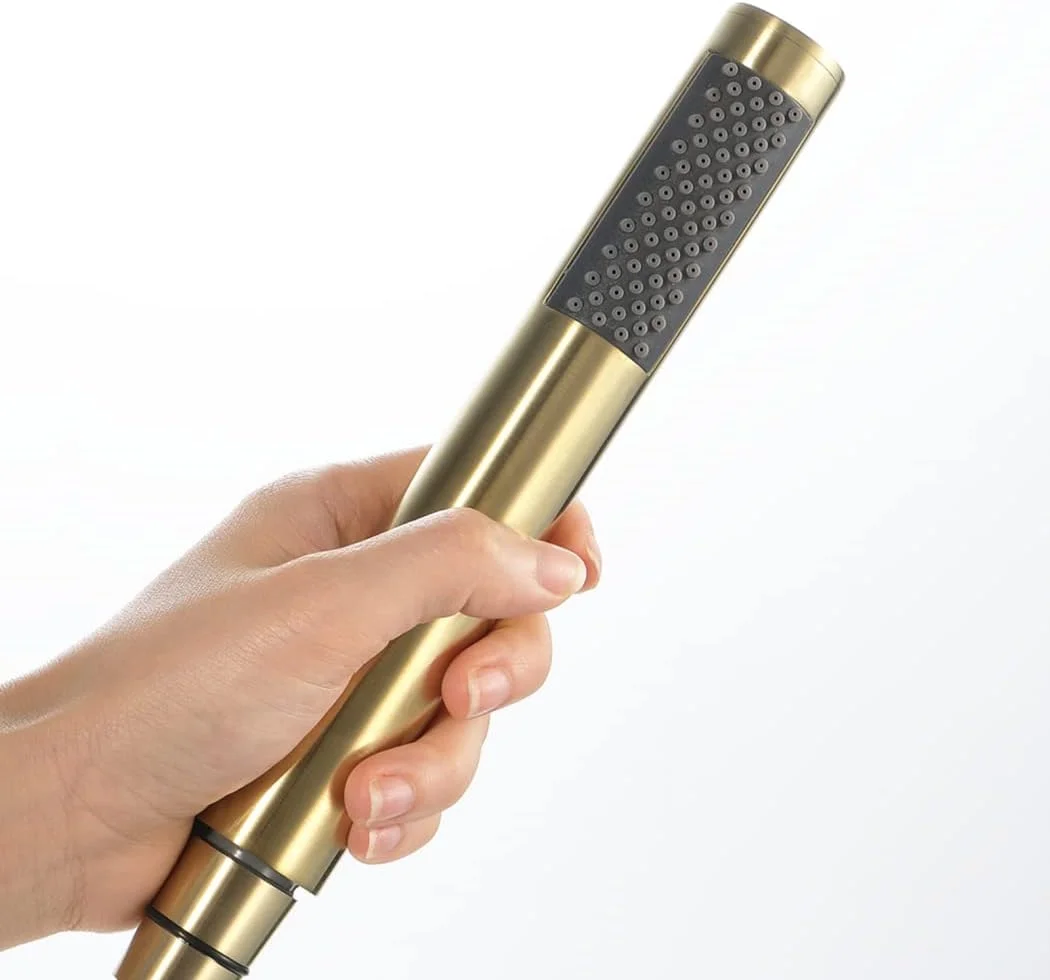 سردوش دستی GaRcan، سردوش برنجی جامد با فشار بالا، سردوش دستی با جریان قوی، سر گرد به همراه نگهدارنده و شلنگ استیل 1.5 متری، ست سردوش دستی، مدل 4