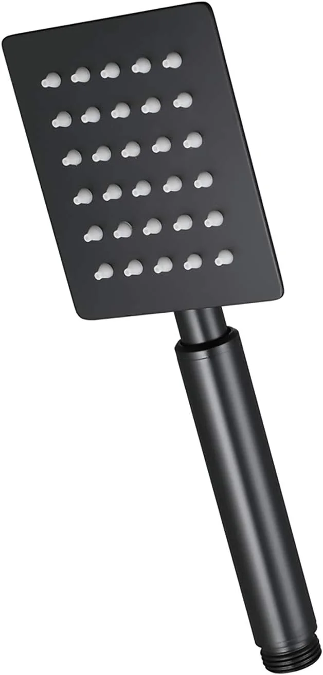 سردوش دستی گارکان، سردوش مربعی استیل ضد زنگ، سردوش دستی صرفه جویی در آب، سردوش دستی تک حالته با خروجی آب سیلیکونی، مشکی