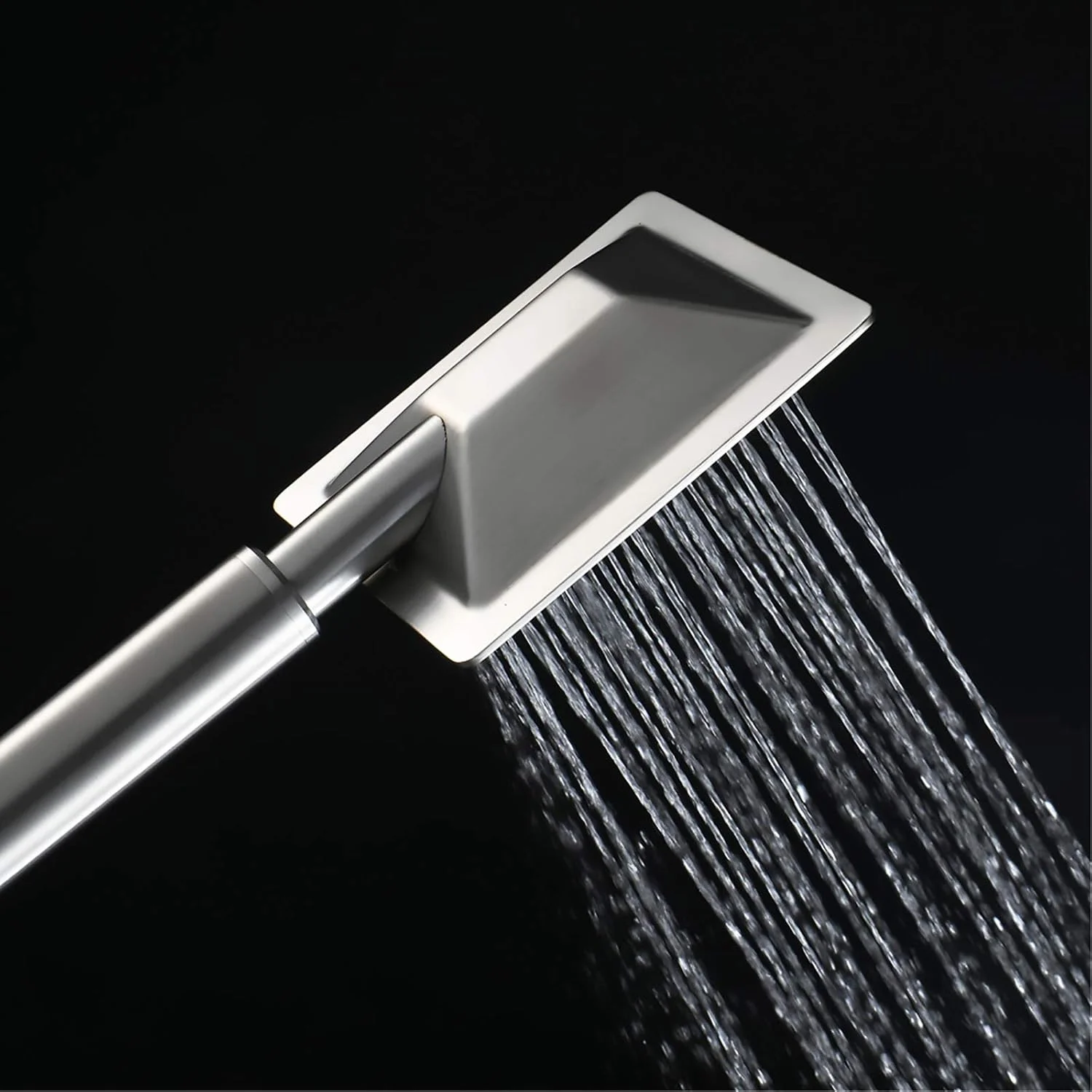 سردوش دستی گارکان، سردوش مربعی استیل ضد زنگ، سردوش صرفه جویی در آب، سردوش دستی تک حالته با خروجی آب سیلیکونی، مشکی