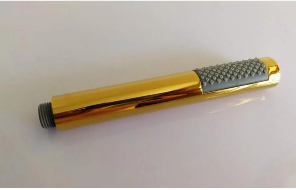 دوش دستی حمام GHQERTY، لوازم جانبی شیرآلات حمام، روکش طلایی برنجی گرد