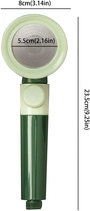 سردوش GRFIT با 4 حالت پاشش، سردوش دستی تک‌حالته قابل حمل برای حمام، طول 9.25 اینچ، رابط جهانی، رنگ سبز