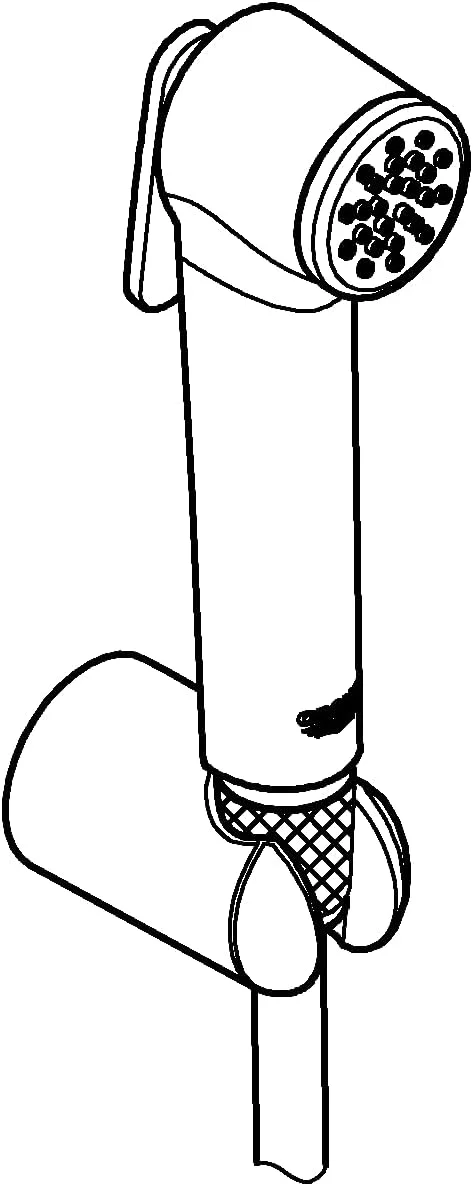 ست شلنگ توالت دیواری GROHE Tempesta-F با یک حالت پاشش کروم/سفید 26355IL0