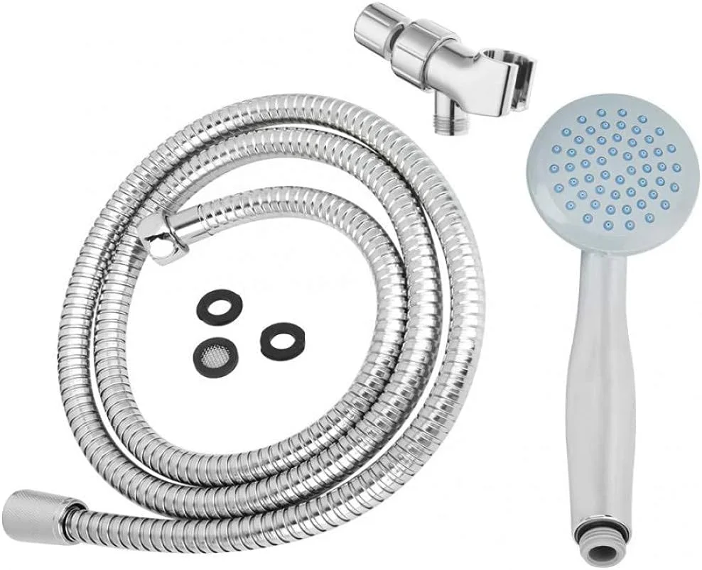 سری دوش حمام دستی G1/2 اینچ به همراه شلنگ و براکت، نصب مخفی