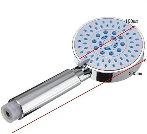 سردوش حمام فشار قوی کروم مربعی طرح بارانی به همراه کیسه و اسپری صرفه جویی در آب