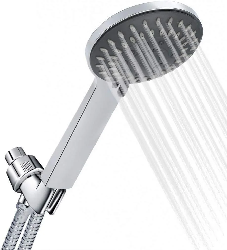 سری دوش دستی با پایه، سری دوش حمام، سری دوش دستی ABS فشار قوی 4 اینچی، ست 4 تکه، سری دوش قابل تنظیم، اسپری دستی، سردوش های دستی