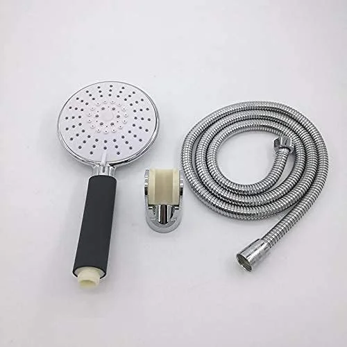 مجموعه سر دوش حمام ABS، نازل دوش دستی با قابلیت تنظیم عملکرد و صرفه جویی در آب به همراه شلنگ و براکت ثابت
