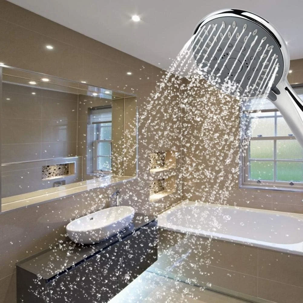 مجموعه سر دوش حمام پلاستیکی توکار Guomipai، شامل دوش دستی و سر دوش