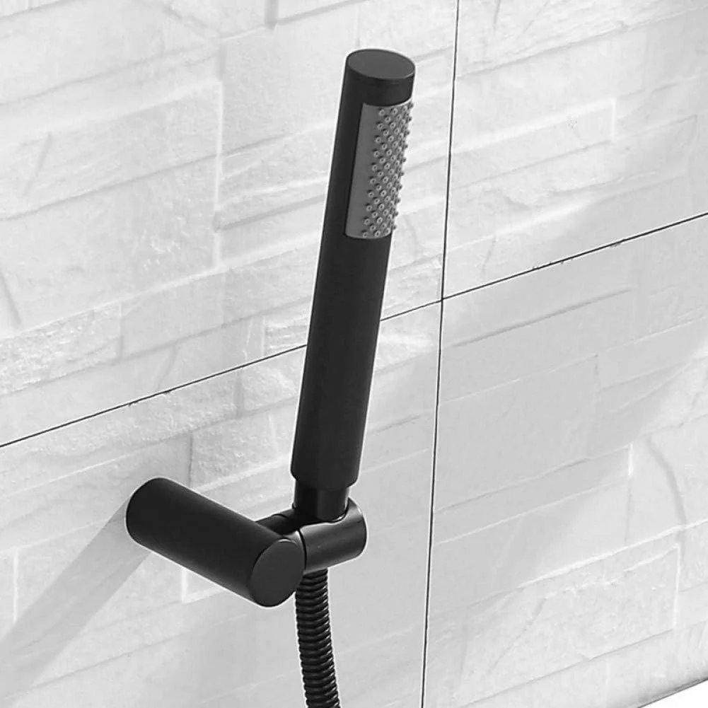 دوش دستی گومپای، جریان قوی، فشار بالا، مشکی، قابل نصب روی دیوار، ست دوش برنجی با شلنگ و نگهدارنده