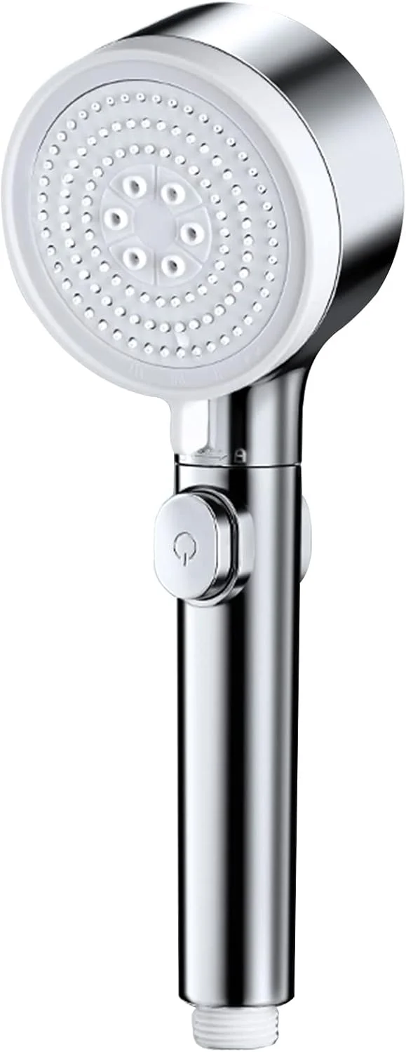 سردوش دستی فشار قوی GZDcjsc، سردوش دستی 3 حالته، با دکمه توقف، سردوش بارانی دستی با شلنگ، برای حمام، ماساژ لوکس آبگرم (رنگ: B)