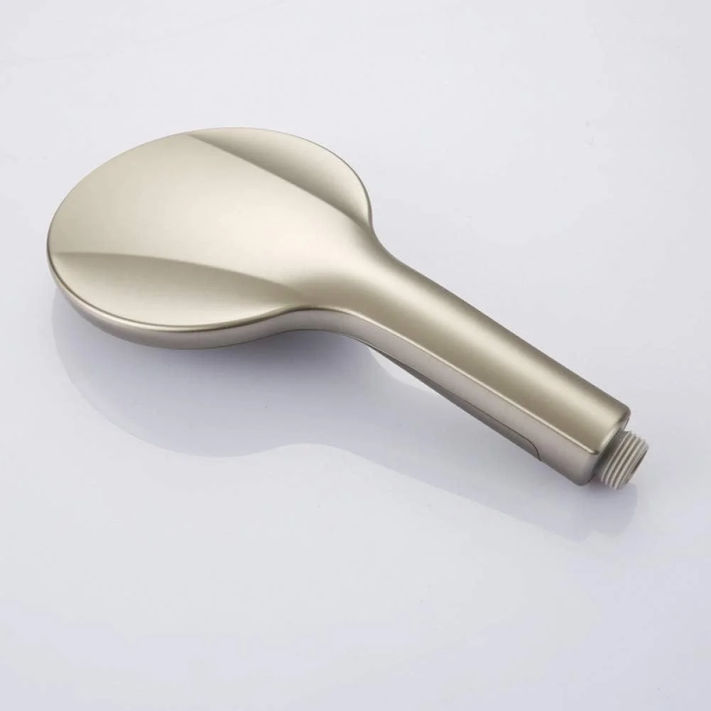 سردوش دستی سه حالته پلاستیکی ABS مناسب حمام، لوازم جانبی دوش، مدل گرد، سطح برس خورده نیکل، نوع نگهدارنده ثابت، سردوش های صرفه جویی در آب