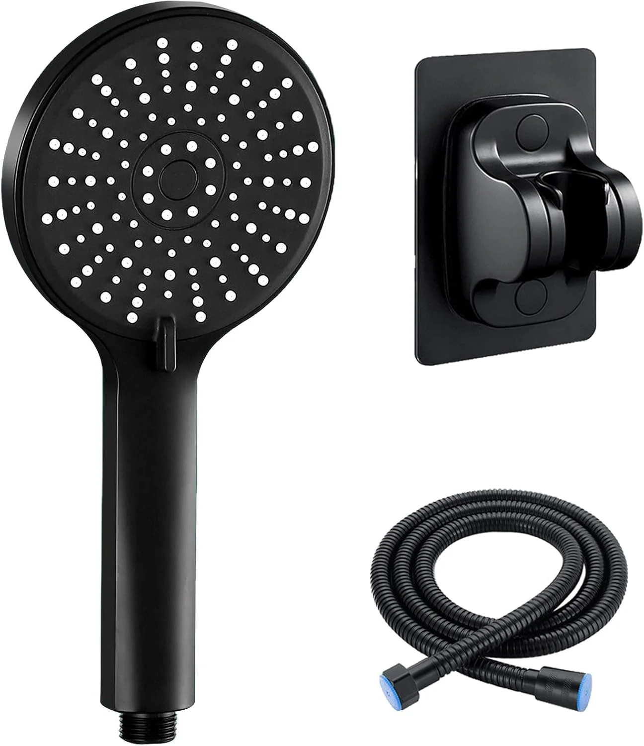 دوش دستی، دوش پنل بزرگ 4.7 اینچی، دوش دستی صرفه جویی در آب، 5 حالت قابل تنظیم آب، همراه با براکت و شلنگ بدون نیاز به سوراخکاری