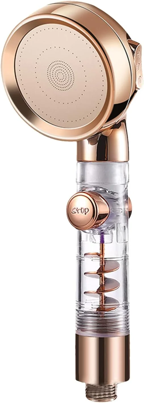 سردوش دستی J/E با فن توربو، دکمه توقف روشن/خاموش و 3 حالت تنظیم فشار قوی، سردوش حمام G1/2 صرفه جویی در آب، جایگزین سردوش دستی حمام