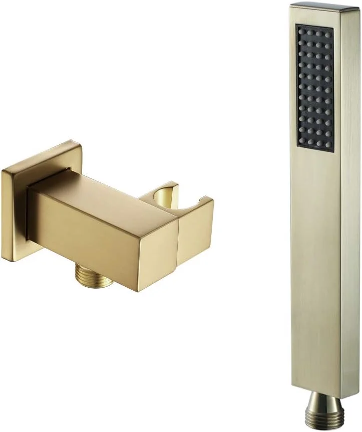 ست سر دوش دستی با نگهدارنده چرخان 360 درجه، سر دوش دستی حمام فشار قوی، ترکیب سر دوش دستی برنجی