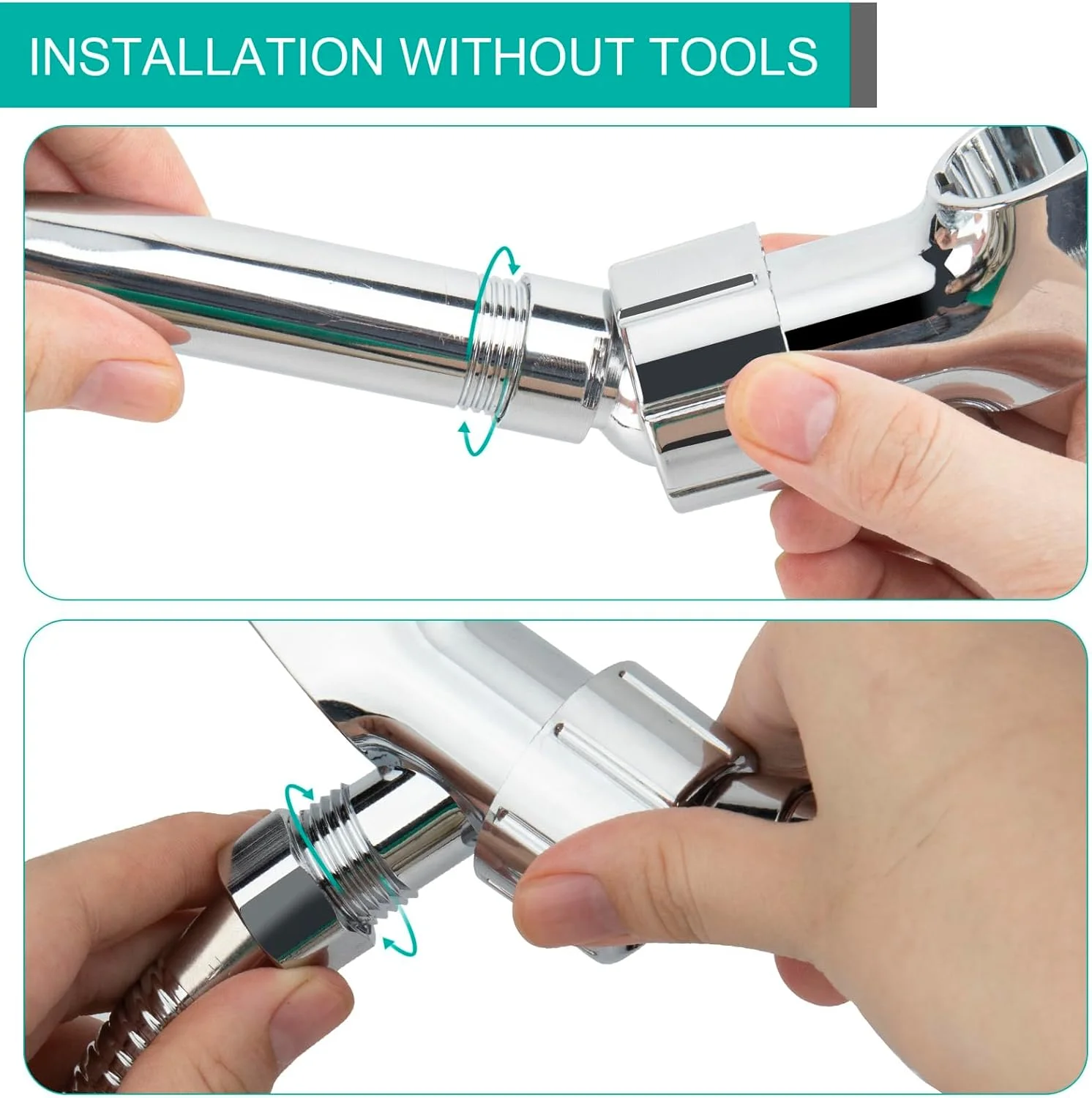 نگهدارنده سردوشی با مفصل توپی برنجی جامد برای سردوشی دستی، نگهدارنده قابل تنظیم سردوشی دستی، براکت ABS ممتاز برای اتصال بازوی دوش و شلنگ دوش، آداپتور دوش