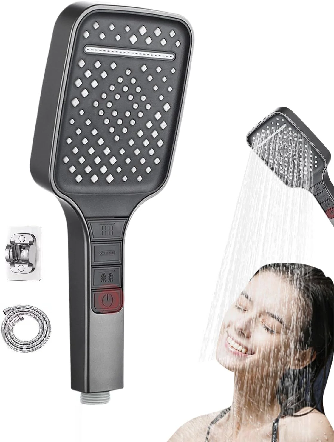 سری دوش دستی، میله دوش | 8 حالت، نازل های ضد گرفتگی، لوازم جانبی شستشو، اسپری قدرتمند حمام برای خانه، هتل، RV سری دوش دستی، میله دوش | 8 حالت، نازل های ضد گرفتگی، لوازم جانبی شستشو، اسپری قدرتمند حمام برای خانه، هتل، RV