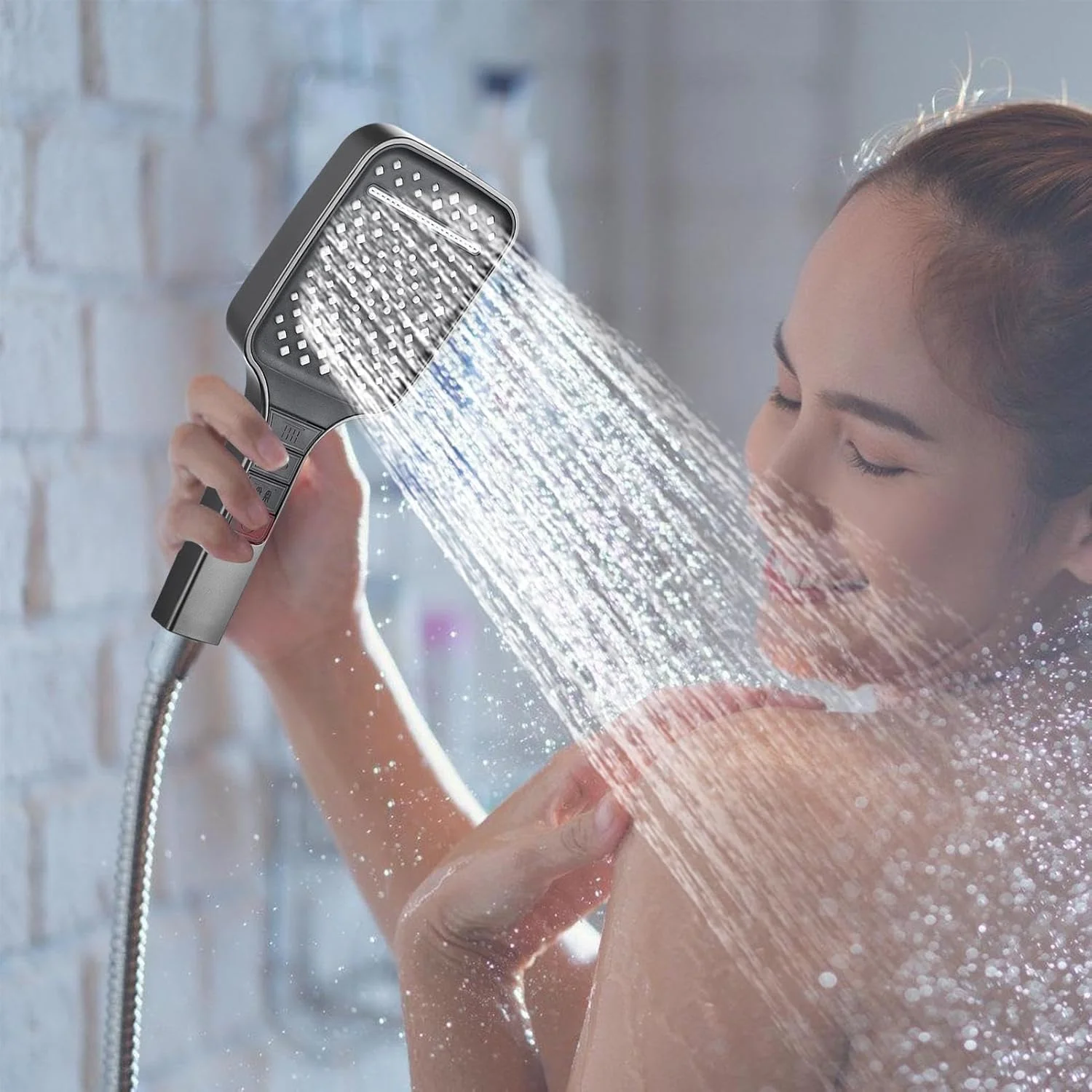 سری دوش دستی، میله دوش | 8 حالت، نازل های ضد گرفتگی، لوازم جانبی شستشو، اسپری قدرتمند حمام برای خانه، هتل، RV