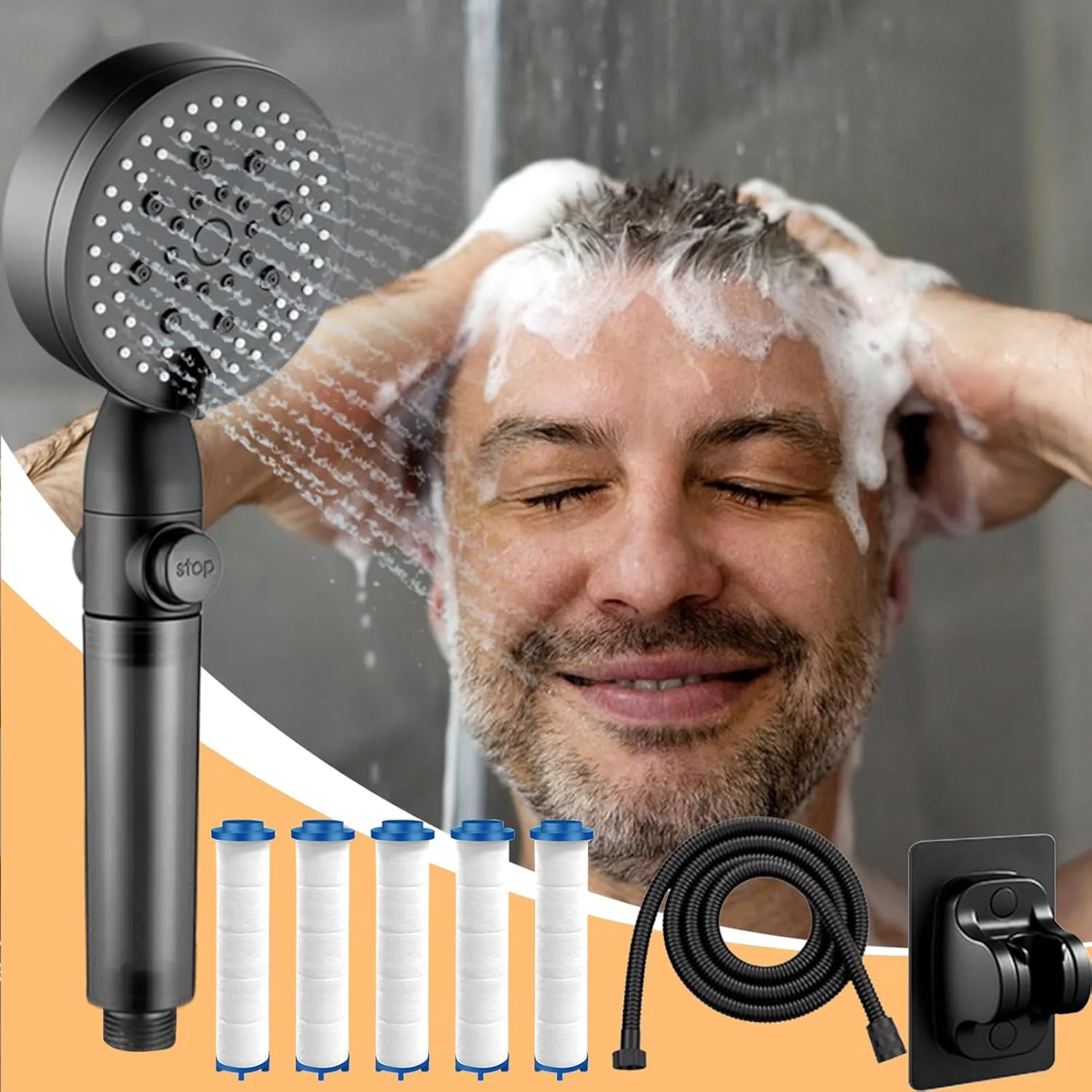 سردوش فیلتردار برای آب سخت، سردوش دستی فیلتردار، سردوش حمام مناسب حمام کردن حیوانات خانگی، قابل استفاده در آپارتمان، خوابگاه و کمپینگ سردوش فیلتردار برای آب سخت، سردوش دستی فیلتردار، سردوش حمام مناسب حمام کردن حیوانات خانگی، قابل استفاده در آپارتمان، خوابگاه و کمپینگ