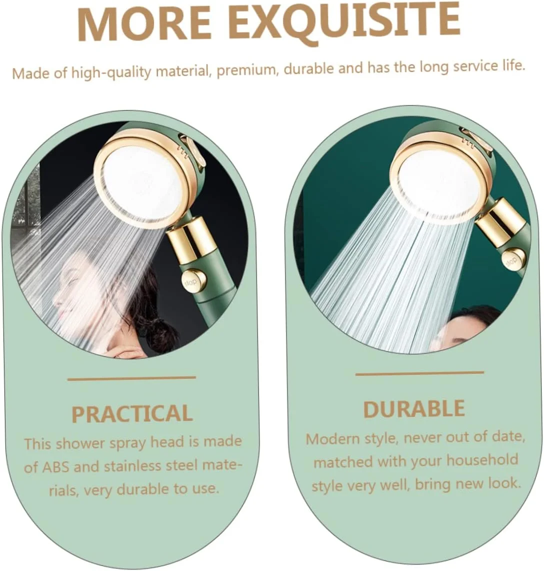 1 عدد دوش دستی تقویت کننده، نازل دوش دستی، سر دوش برای حمام، سر دوش دستی با فشار کم، مجموعه استیل ضد زنگ