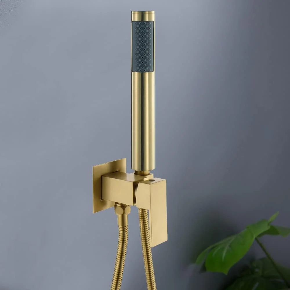 سردوش دستی طلایی برس خورده X، ست سردوش دستی دیواری، ست سردوش برنجی با شلنگ دوش استیل 1.5 متری سردوش دستی طلایی برس خورده X، ست سردوش دستی دیواری، ست سردوش برنجی با شلنگ دوش استیل 1.5 متری