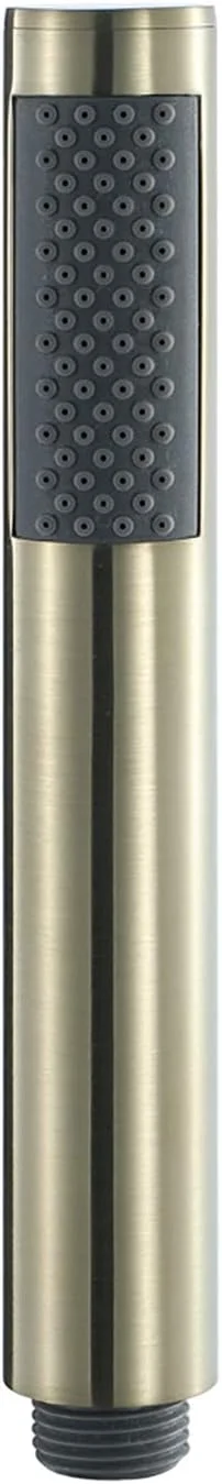 سردوش دستی استوانه‌ای برنجی، سردوش صرفه‌جویی در آب با عملکرد تک‌حالته و خروجی آب سیلیکونی، طلایی تیتانیوم