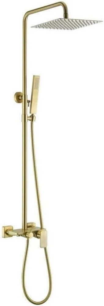 ست دوش دستی TEmkin، سیستم وان توکار، ست دوش حمام طلایی برس خورده، سر دوش های حمام