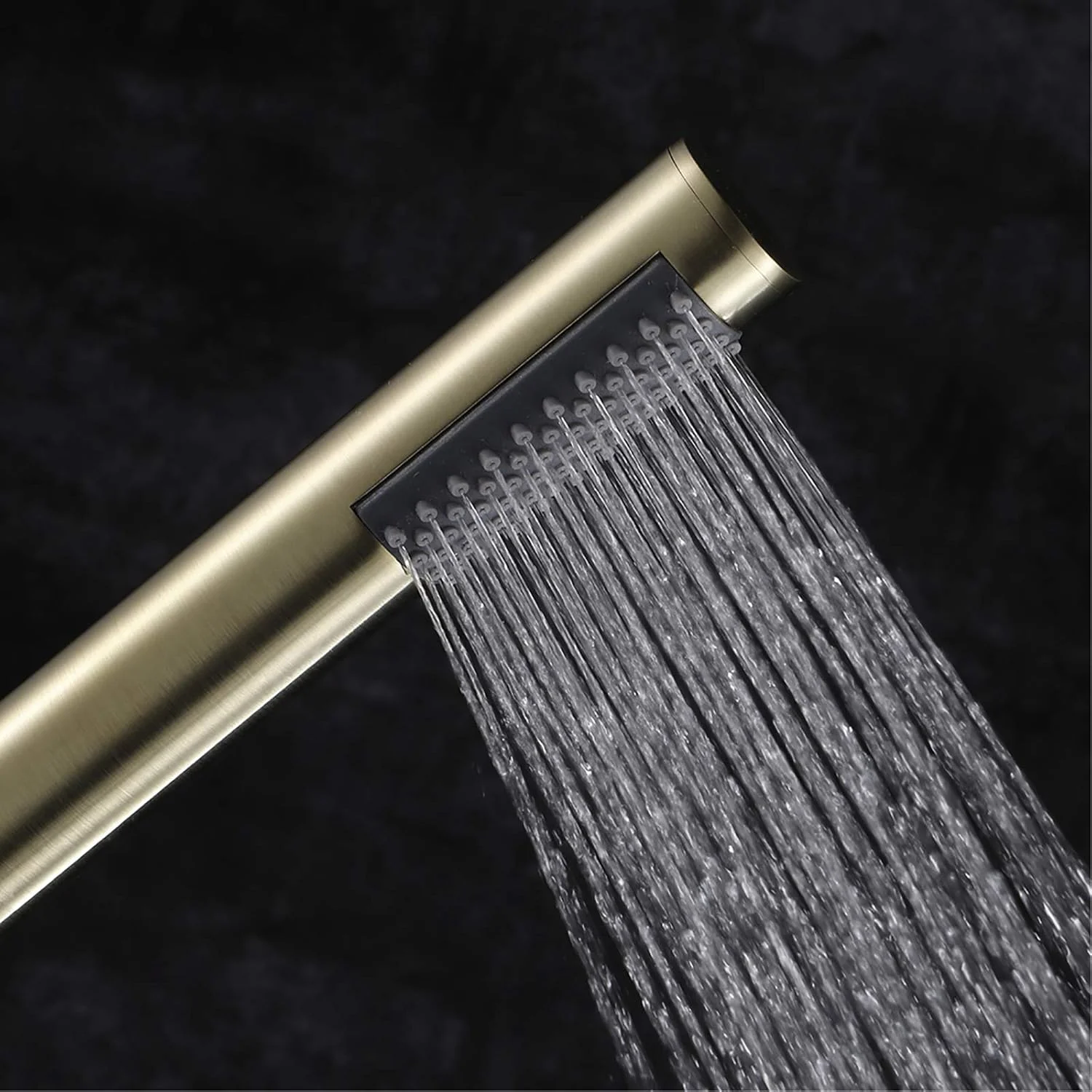 سردوش دستی استوانهای برنجی، سردوش صرفهجویی در آب با عملکرد تکحالته و خروجی آب سیلیکونی، طلایی تیتانیوم سردوش دستی استوانهای برنجی، سردوش صرفهجویی در آب با عملکرد تکحالته و خروجی آب سیلیکونی، طلایی تیتانیوم