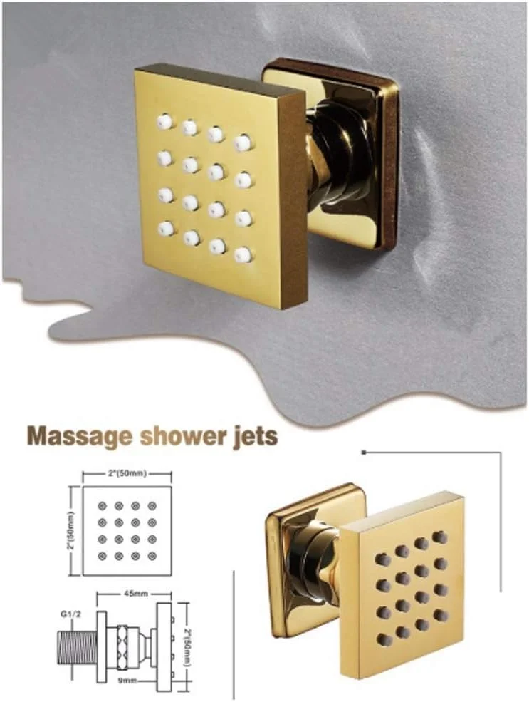 ست دوش دستی با شیر مخفی، مجموعه دوش حمام (رنگ: طلایی)