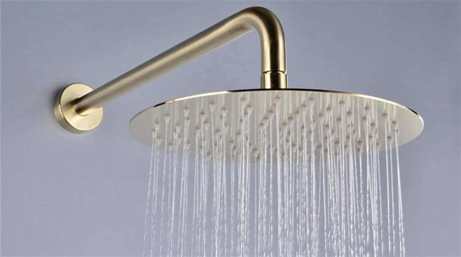 مجموعه دوش دستی TEmkin، سیستم دوش بارانی دایره ای طلایی مات، نصب شده روی دیوار، لوازم دوش حمام مجموعه دوش دستی TEmkin، سیستم دوش بارانی دایره ای طلایی مات، نصب شده روی دیوار، لوازم دوش حمام