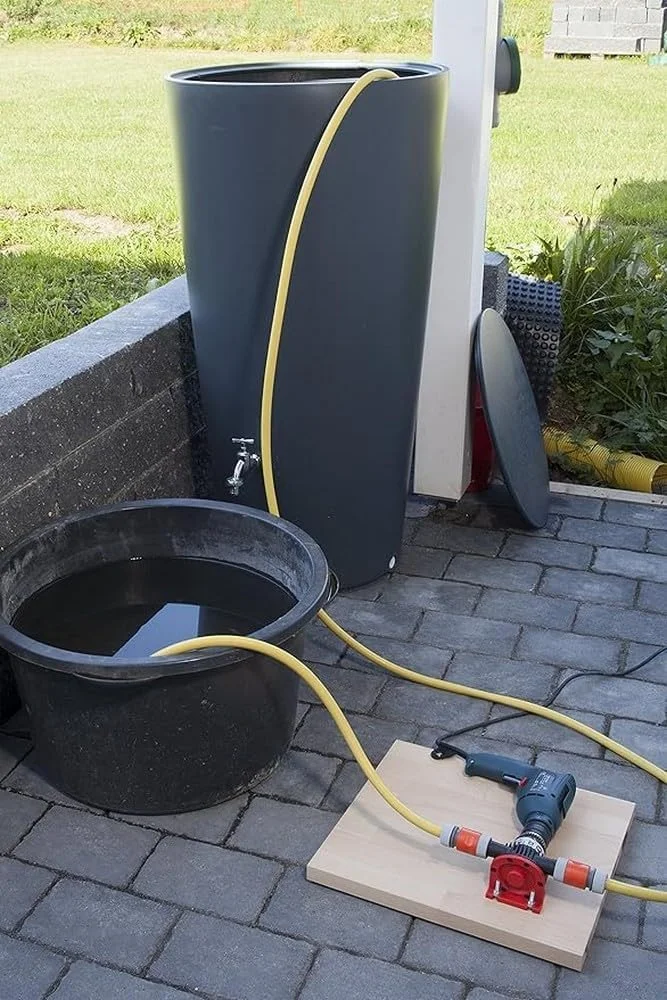 پمپ آب ولفرکرافت با بدنه پلاستیکی (3000 لیتر در ساعت) I 2207000 I برای پمپاژ مایعات با دریل برقی