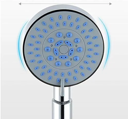 سردوش دستی پنج حالته با سوراخ های ژل سیلیکا، صرفه جویی در آب، با روکش کروم، سردوش گرد دستی