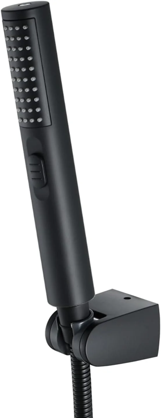 سردوش دستی، بیضی شکل ABS 2 در 1 با عملکرد دوگانه، سردوش دستی با فشار بالا، شلنگ دوش دستی با جریان بالا به همراه شلنگ دوش استیل 1.5 متری و نگهدارنده دوش ABS، مدل 1