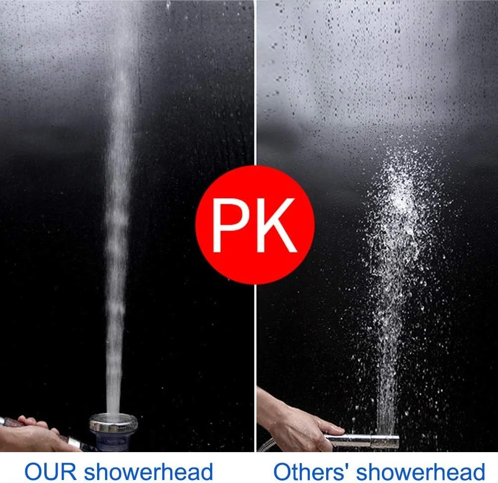 سردوش دستی با فشار قوی و صرفه جویی در آب، دارای 3 حالت پاشش با شلنگ انعطاف پذیر 150 سانتی متری و سردوش قابل جدا شدن برای تجربه دوش عالی