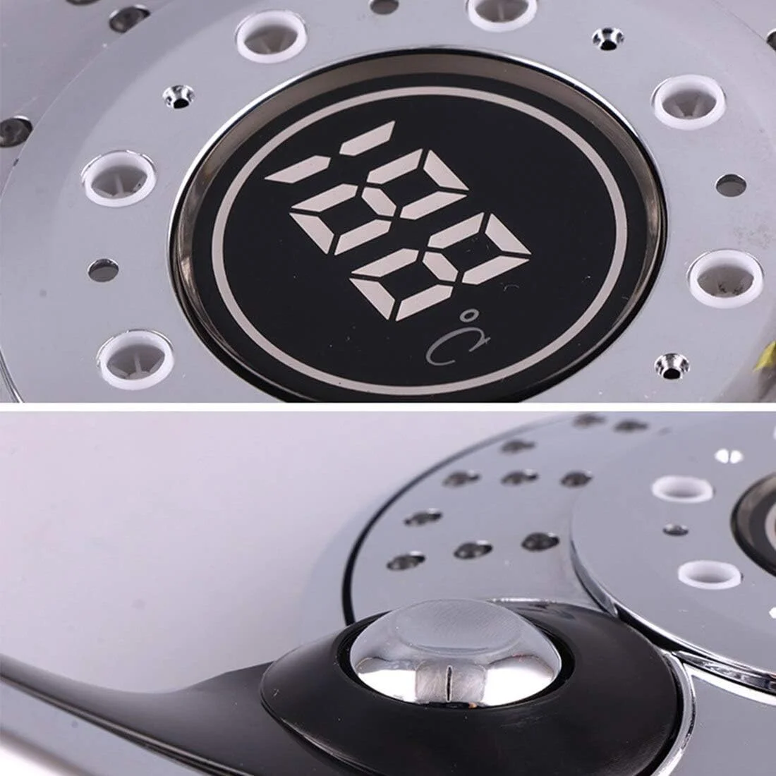 دوش دستی با نمایشگر دیجیتال دما و نور LED، مناسب برای حمام