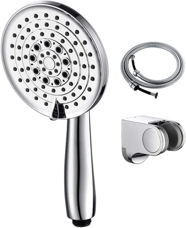 دوش دستی با فشار قوی دارای 5 حالت پاشش، ماساژ آبگرم، سر دوش دستی جداشدنی با روکش کروم به همراه شلنگ و قابلیت تنظیم دوش دستی با فشار قوی دارای 5 حالت پاشش، ماساژ آبگرم، سر دوش دستی جداشدنی با روکش کروم به همراه شلنگ و قابلیت تنظیم