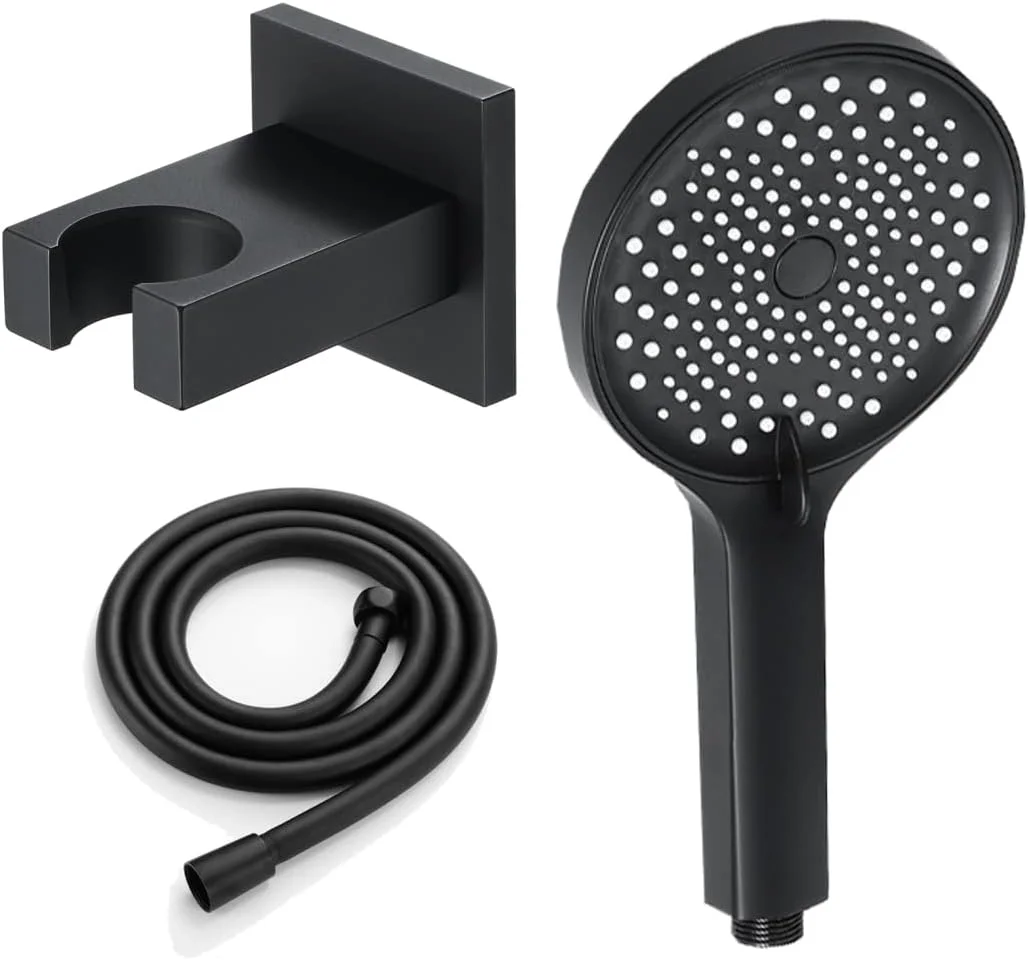 سردوش دستی، سردوش فشار قوی، سردوش جداشدنی با 3 حالت/تنظیمات پاشش به همراه شلنگ استیل 304 قابل انعطاف و قلاب دوشی مسی، مدل 1 سردوش دستی، سردوش فشار قوی، سردوش جداشدنی با 3 حالت/تنظیمات پاشش به همراه شلنگ استیل 304 قابل انعطاف و قلاب دوشی مسی، مدل 1