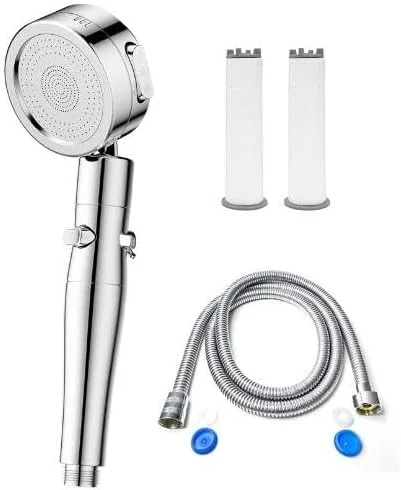 سردوش دستی، دارای 3 حالت پاشش و شلنگ 1.5 متری، سردوش های قدرتمند با دکمه توقف، سردوش ماساژور با 2 فیلتر آب، لوازم جانبی حمام (نقره ای) سردوش دستی، دارای 3 حالت پاشش و شلنگ 1.5 متری، سردوش های قدرتمند با دکمه توقف، سردوش ماساژور با 2 فیلتر آب، لوازم جانبی حمام (نقره ای)