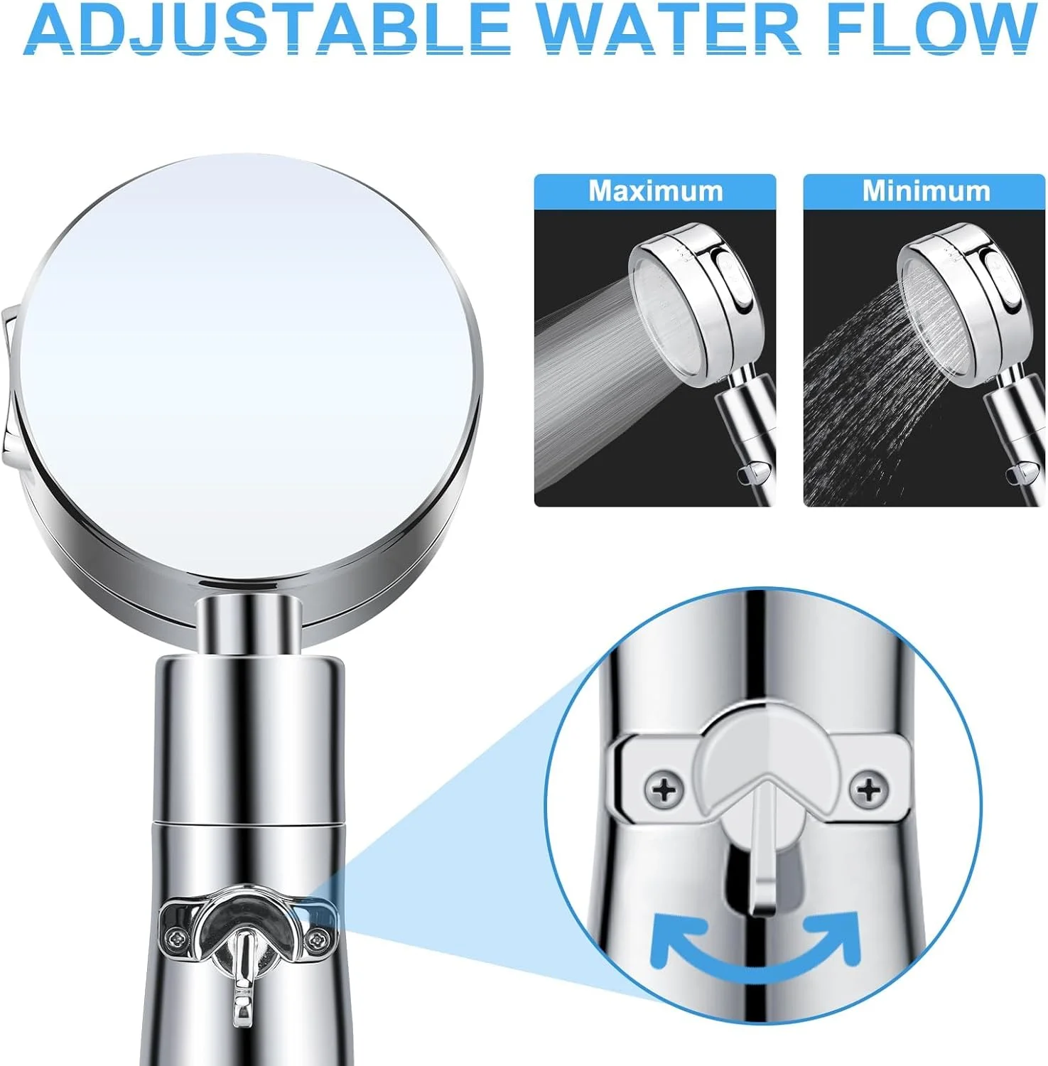 سردوش دستی، دارای 3 حالت پاشش و شلنگ 1.5 متری، سردوش های قدرتمند با دکمه توقف، سردوش ماساژور با 2 فیلتر آب، لوازم جانبی حمام (نقره ای) سردوش دستی، دارای 3 حالت پاشش و شلنگ 1.5 متری، سردوش های قدرتمند با دکمه توقف، سردوش ماساژور با 2 فیلتر آب، لوازم جانبی حمام (نقره ای)