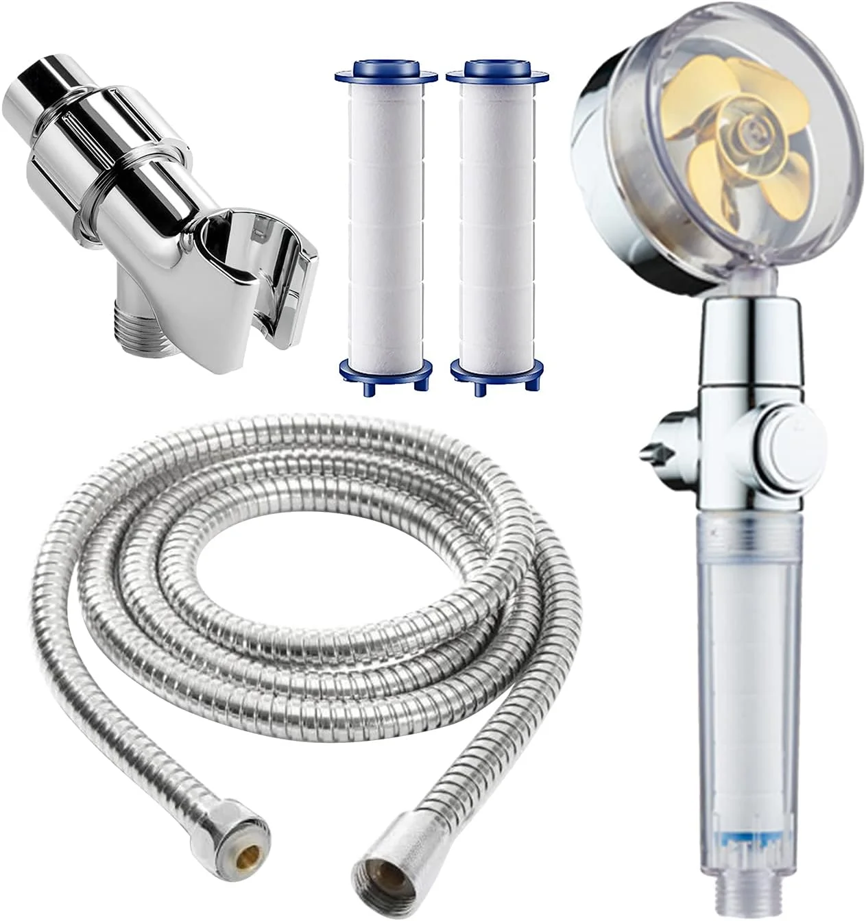 سردوش دستی J/E با فن توربو، دکمه توقف روشن/خاموش، فشار قوی، رزوه G1/2، سردوش چرخشی جایگزین به همراه شلنگ 1.5 متری، پایه و فیلتر پنبه ای سردوش دستی J/E با فن توربو، دکمه توقف روشن/خاموش، فشار قوی، رزوه G1/2، سردوش چرخشی جایگزین به همراه شلنگ 1.5 متری، پایه و فیلتر پنبه ای