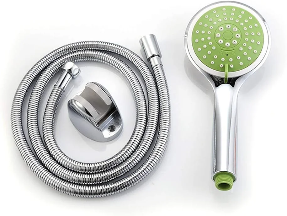 سردوش دستی با فشار قوی، دارای 3 حالت پاشش، ماساژ و آبگرم، سردوش دستی جداشدنی با روکش کروم، L