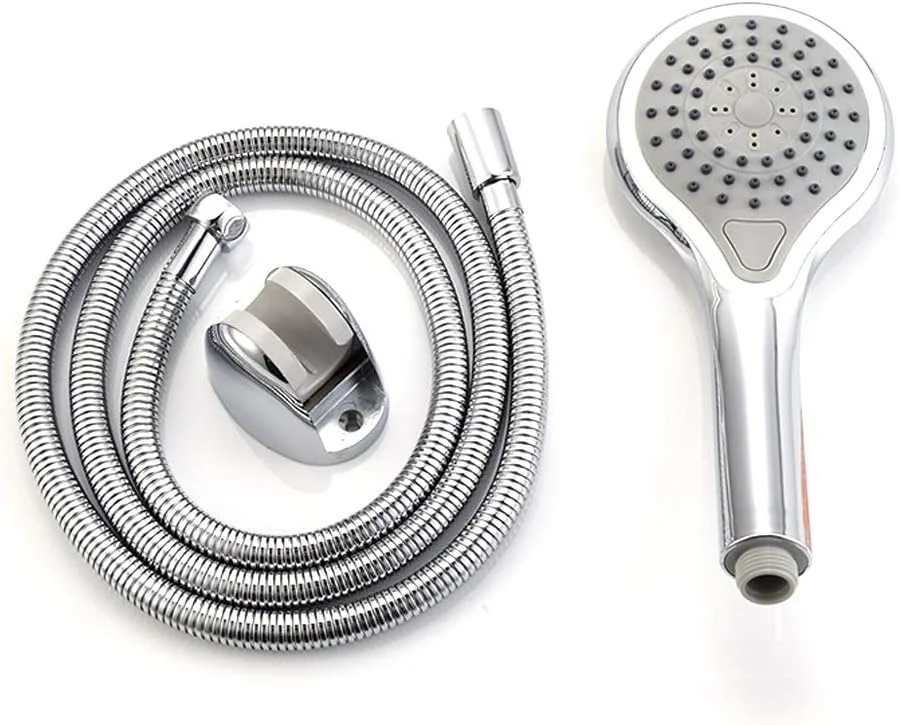 سردوش دستی با فشار قوی دارای 3 حالت اسپری ماساژ آبگرم، سردوش دستی جداشدنی با روکش کروم، مدل M