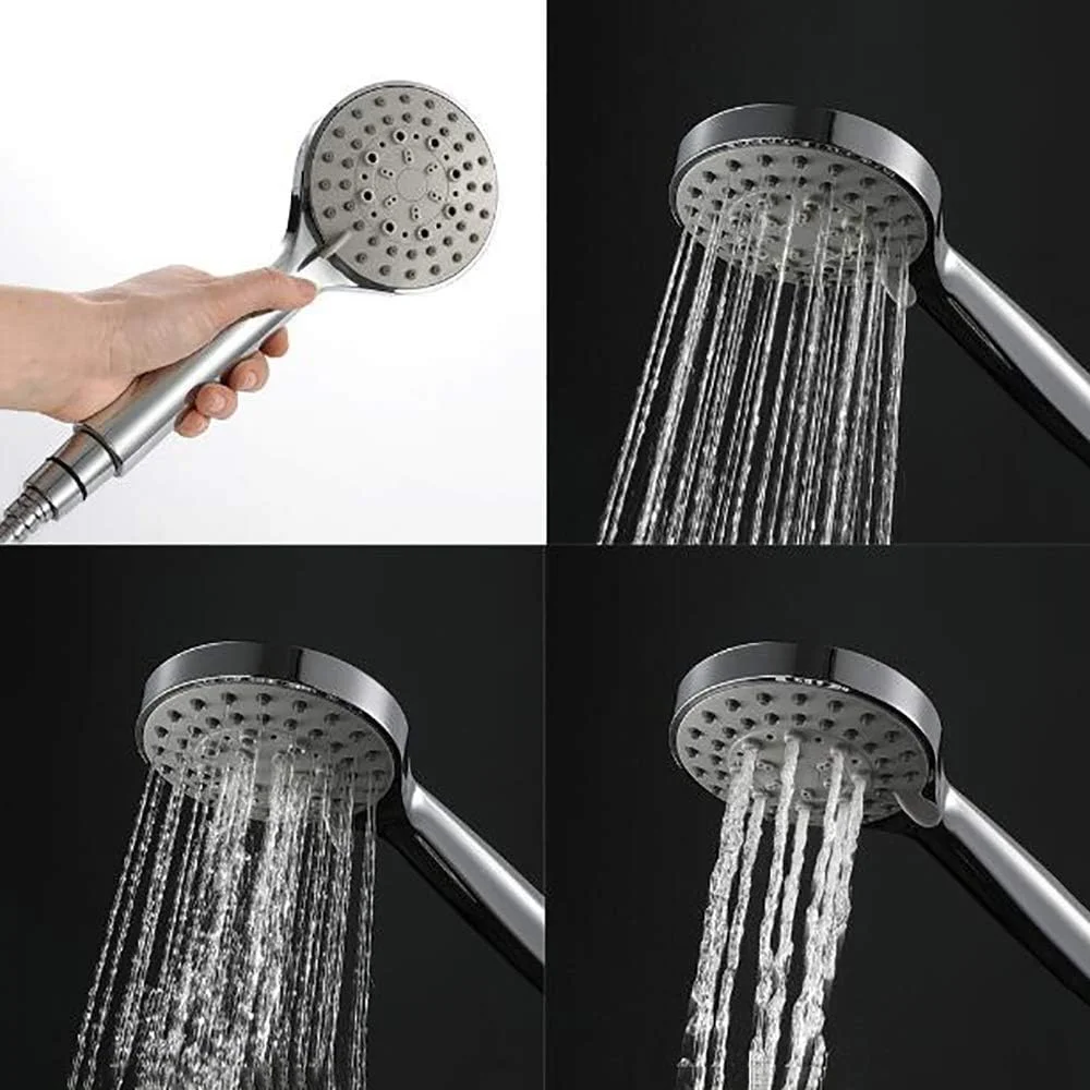 سری دوش دستی با فشار قوی، دارای 5 حالت پاشش، ماساژ و صرفه جویی در آب - روکش کروم