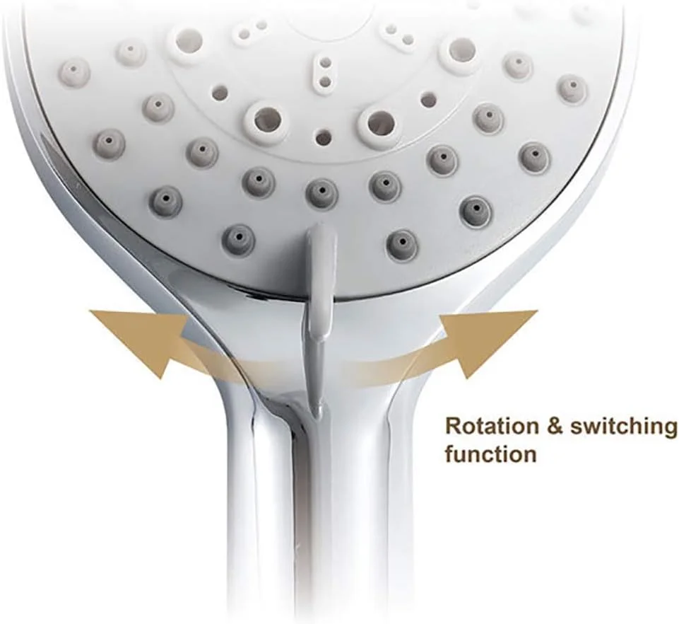سری دوش دستی با فشار قوی، دارای 5 حالت پاشش، ماساژ و صرفه جویی در آب - روکش کروم سری دوش دستی با فشار قوی، دارای 5 حالت پاشش، ماساژ و صرفه جویی در آب - روکش کروم