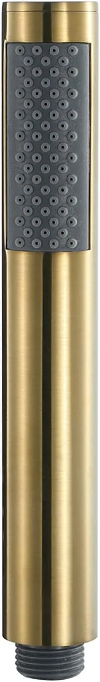 سردوش دستی با فشار قوی، پاشش بارانی، جنس برنجی، اتصال جهانی G1/2 اینچ، رنگ طلایی تیتانیومی برس خورده مناسب حمام